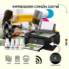 Impresora Canon Pixma G3170 Inyección de Tinta USB WIFI Inalámbrica Impresora Canon Pixma G3170 Inyección de Tinta USB WIFI Inalámbrica