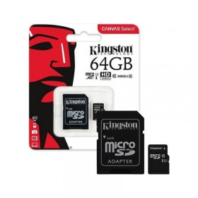 Memoria Micro Sd Hc + Adaptador Sd De 64gb Kingston Clase 10 Memoria Micro Sd Hc + Adaptador Sd De 64gb Kingston Clase 10