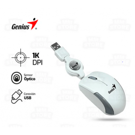 MOUSE GENIUS MICRO RETRACTIL BLANCO MOUSE GENIUS MICRO RETRACTIL BLANCO